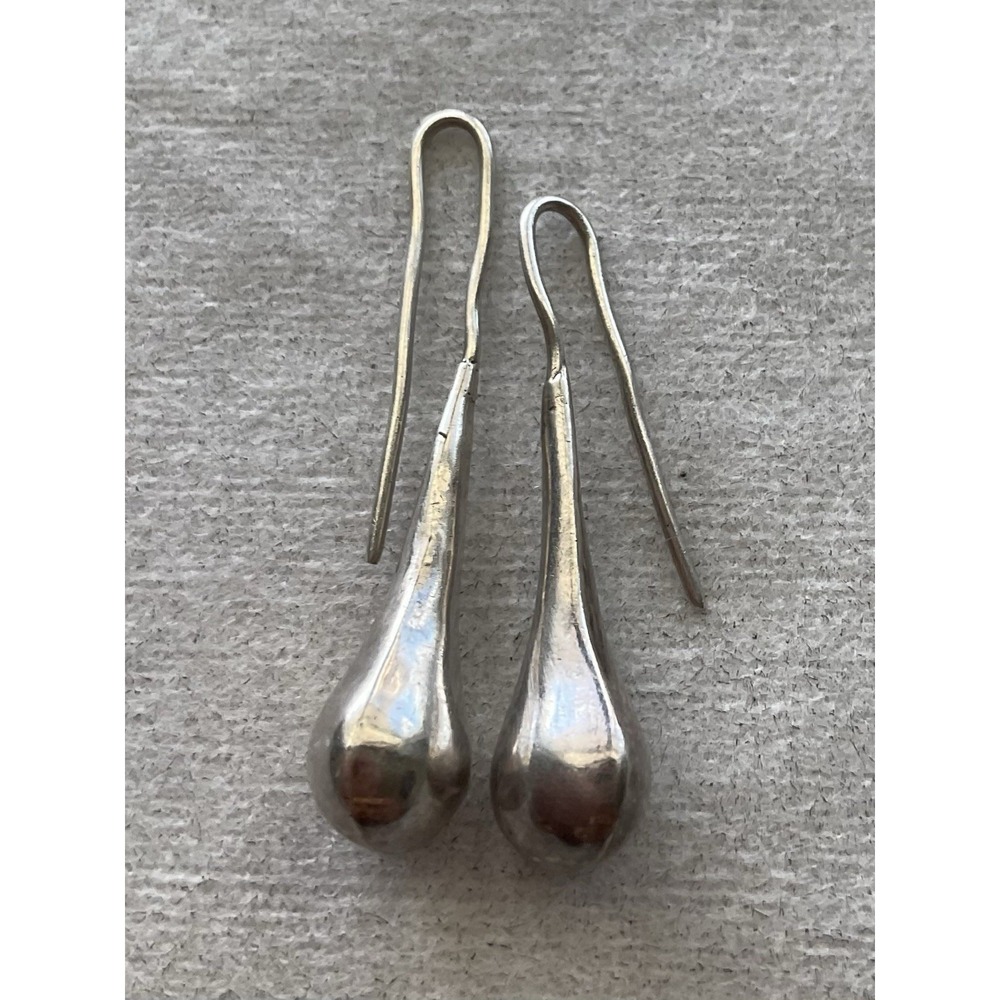 Vintage 925 sterling silver teardrop dangle earrings Estate Jewelry